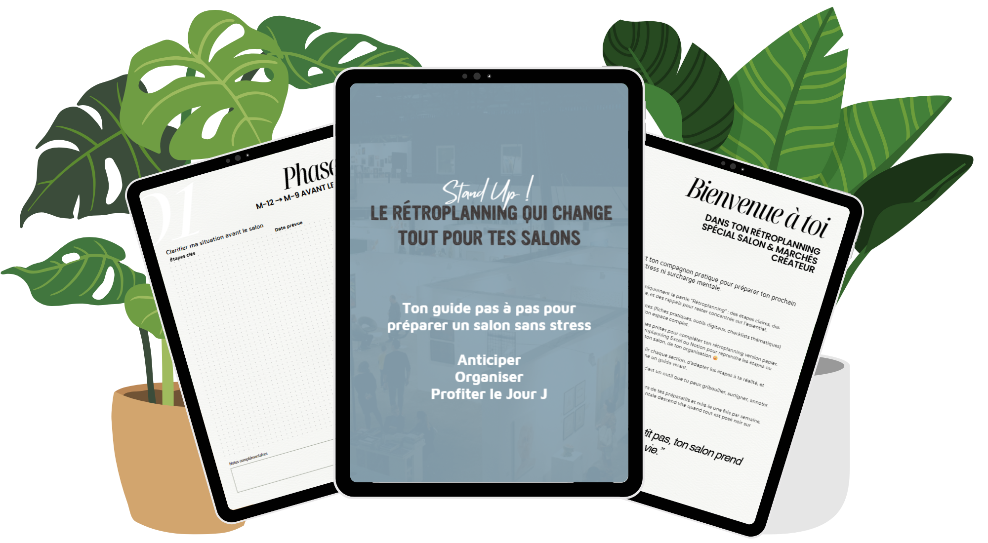 Aperçu du rétroplanning PDF de la formation Stand Up – planning imprimable et prêt à l’emploi pour préparer un salon ou marché créateurs<br />
